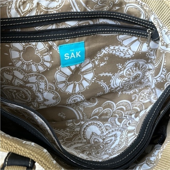 The Sak Cream and Black Shoulder Tote Bag - Picture 10 of 14